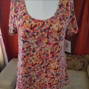 *NWOT* LULAROE *SIZE XL* FLORAL PRINT DROP SHOULDER SHIRT